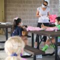 GOTR coach with GOTR girls