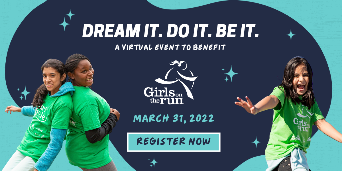 Three girls celebrating their dreams on Dream it. Do it. Be it. Event flyer