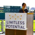 Coach Talia from GOTR Sierras speaking at Limitless Potential event.