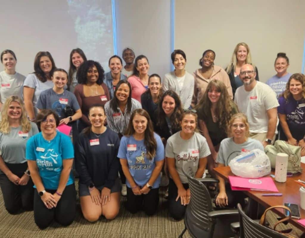 Group of new coaches at GOTR Union County National Coach Training.